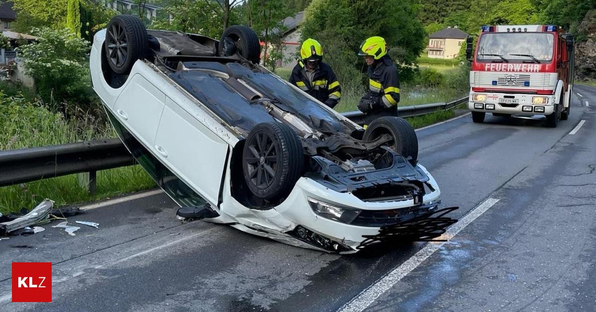 Lenkerin verletzt Auto überschlug sich bei Verkehrsunfall in Kärnten